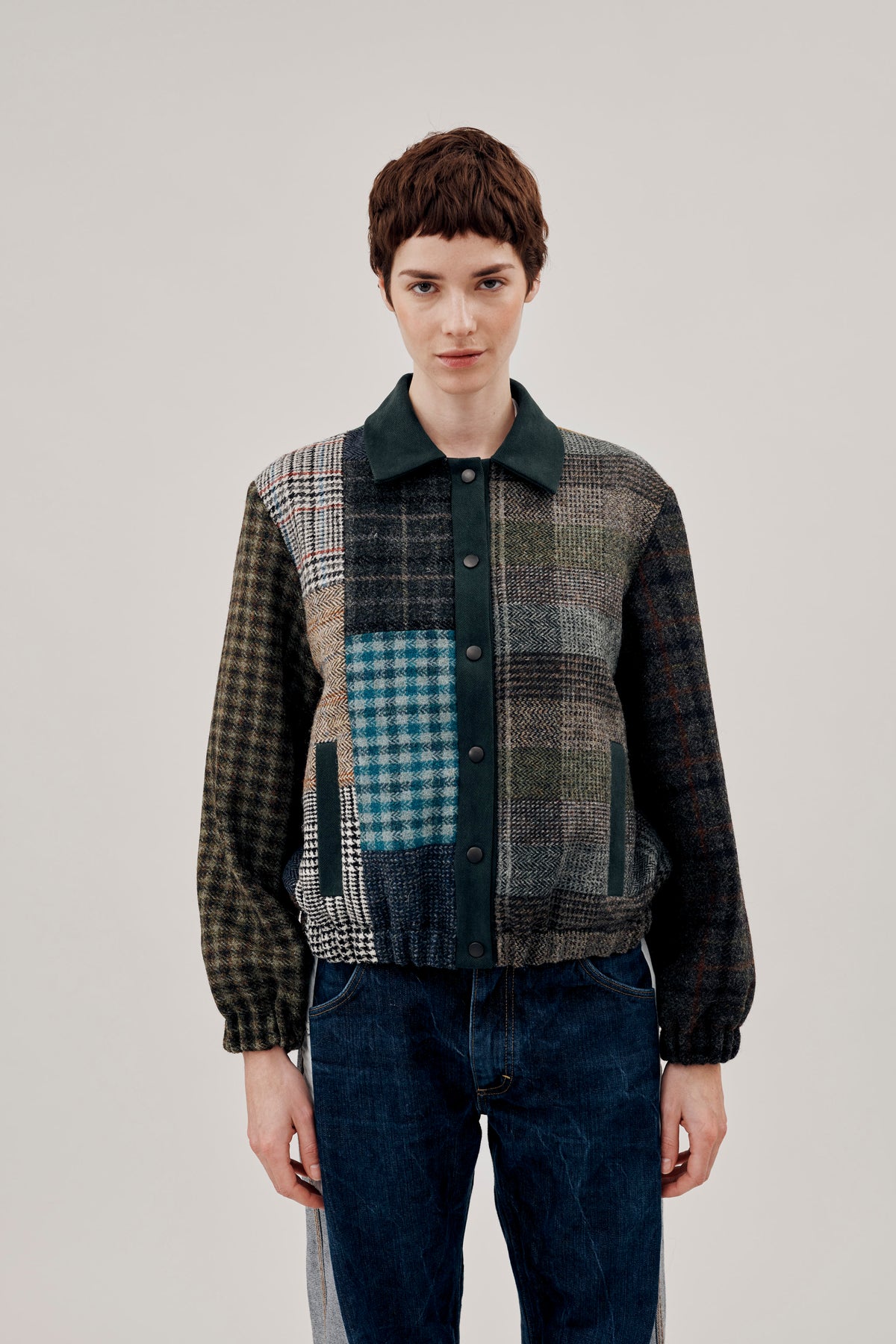 Kara Bomber Jacket Harris Tweed