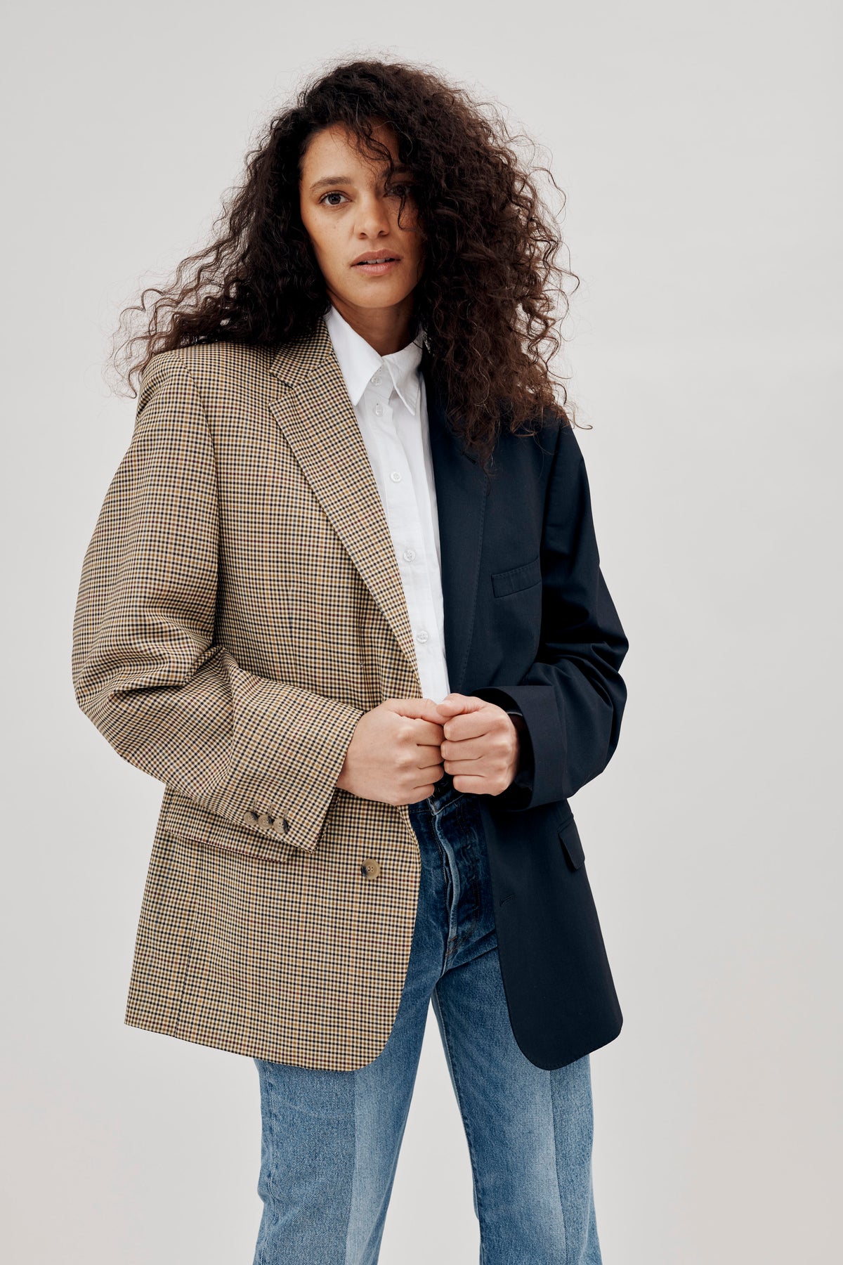 The Jamie Blazer Midnight Check Suiting