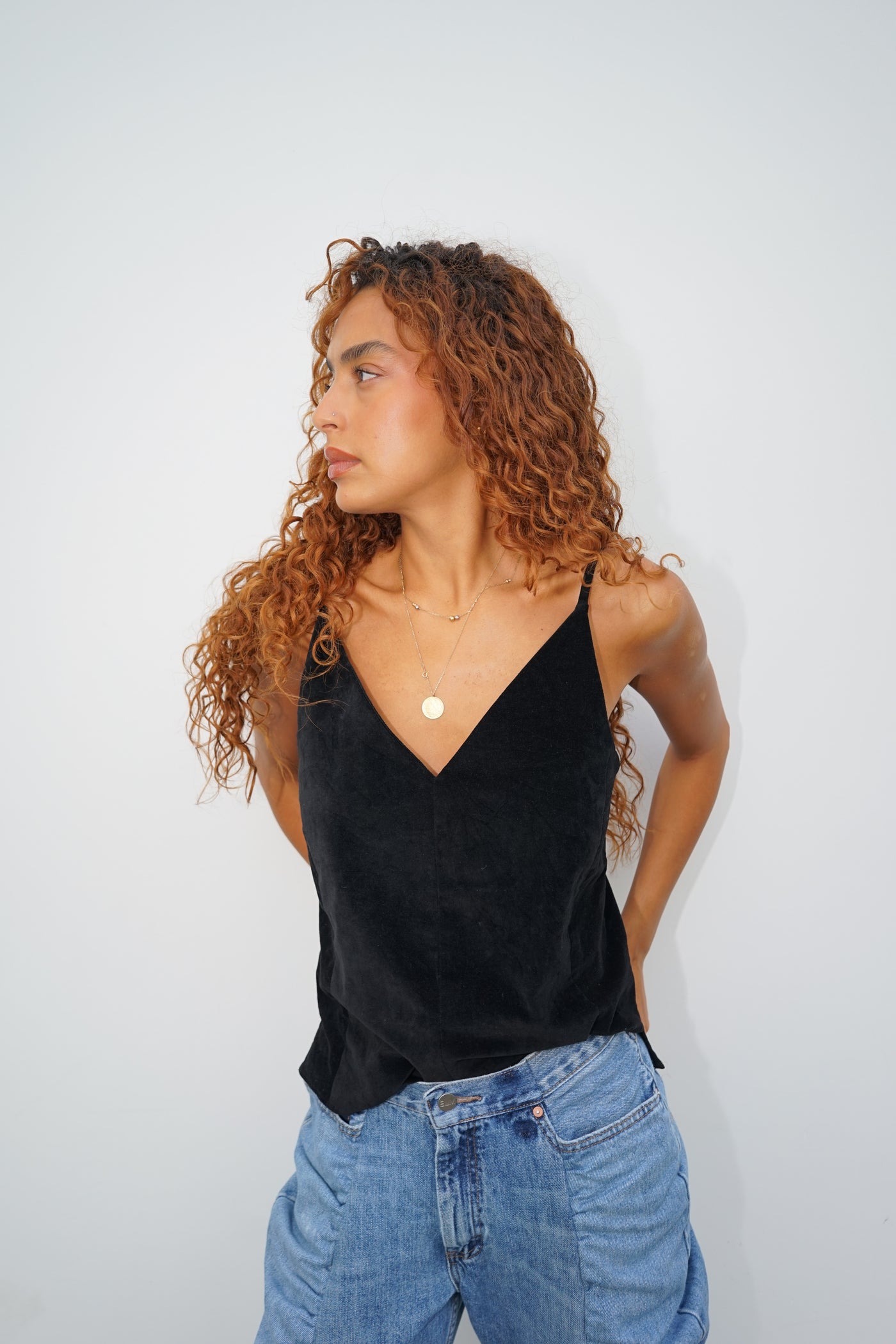 Anna Top Velvet Black