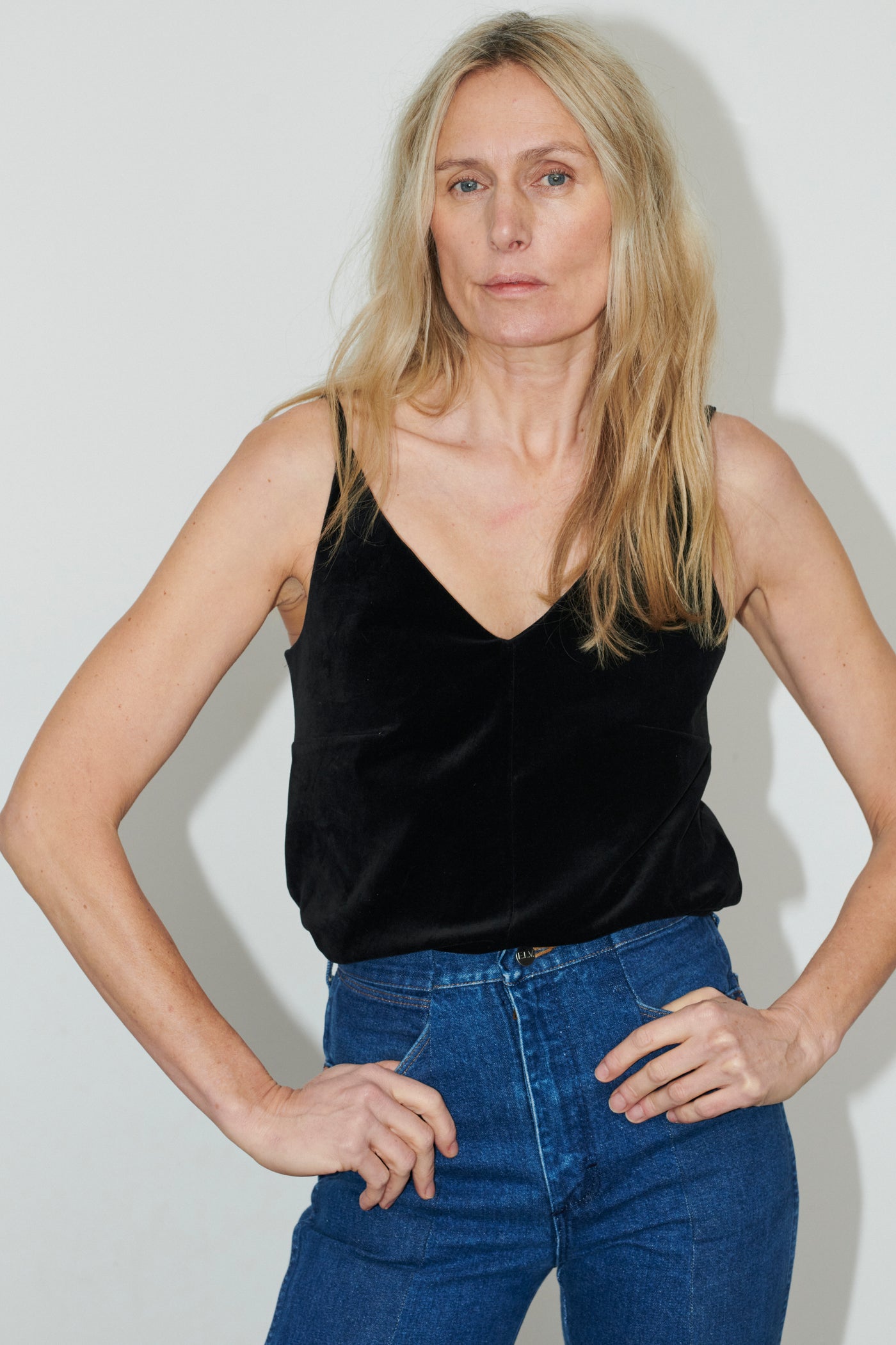 Anna Top Velvet Black