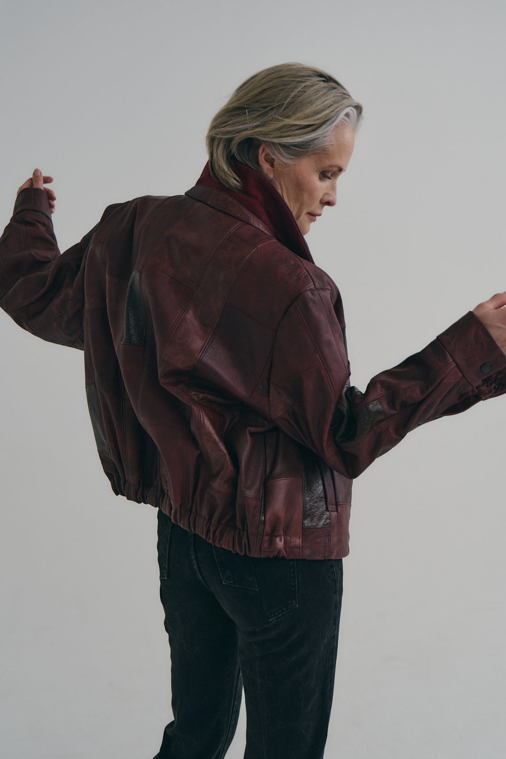 Cherry Red Leather Bailey Bomber | One-of-a-kind