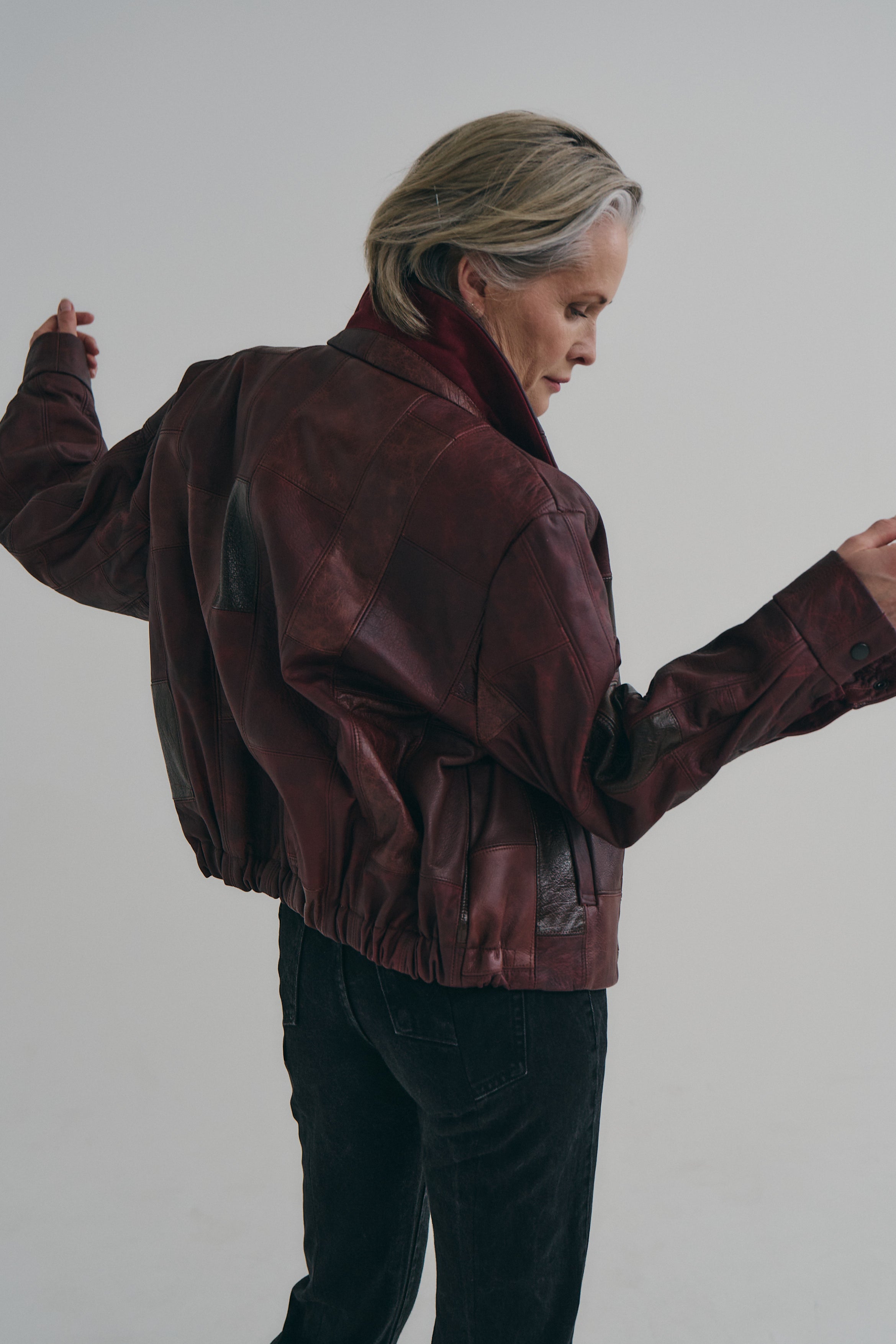 Cherry Red Leather Bailey Bomber | One-of-a-kind
