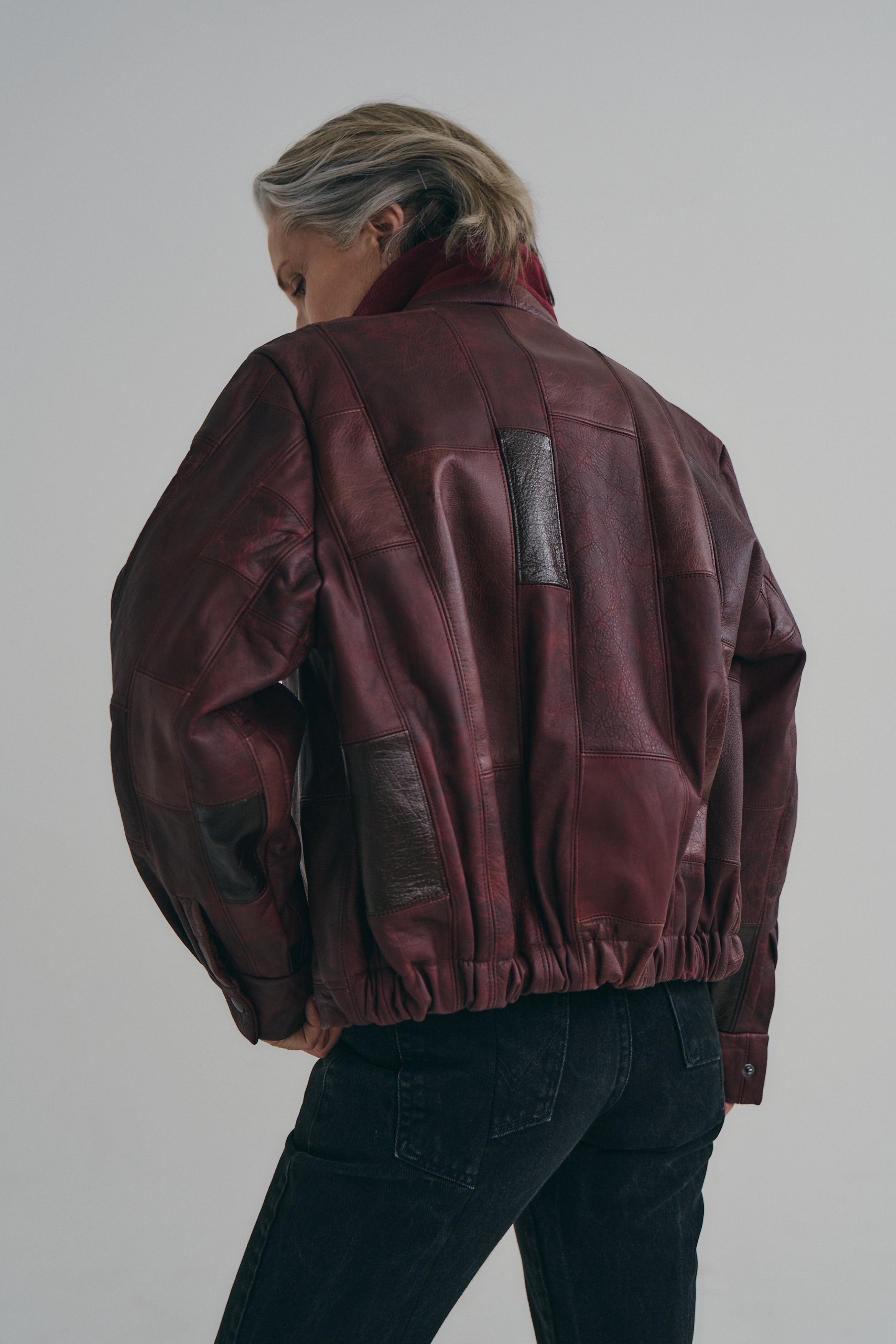 Cherry Red Leather Bailey Bomber | One-of-a-kind