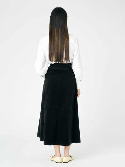 Black Corduroy Frankie Skirt
