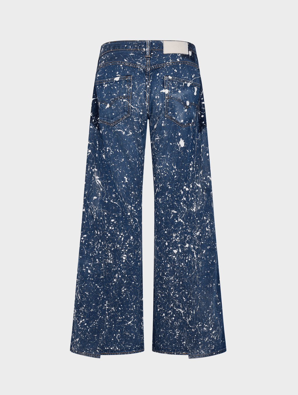 Dalston Wide Leg Painted Jeans Dark Blue - ELV Denim