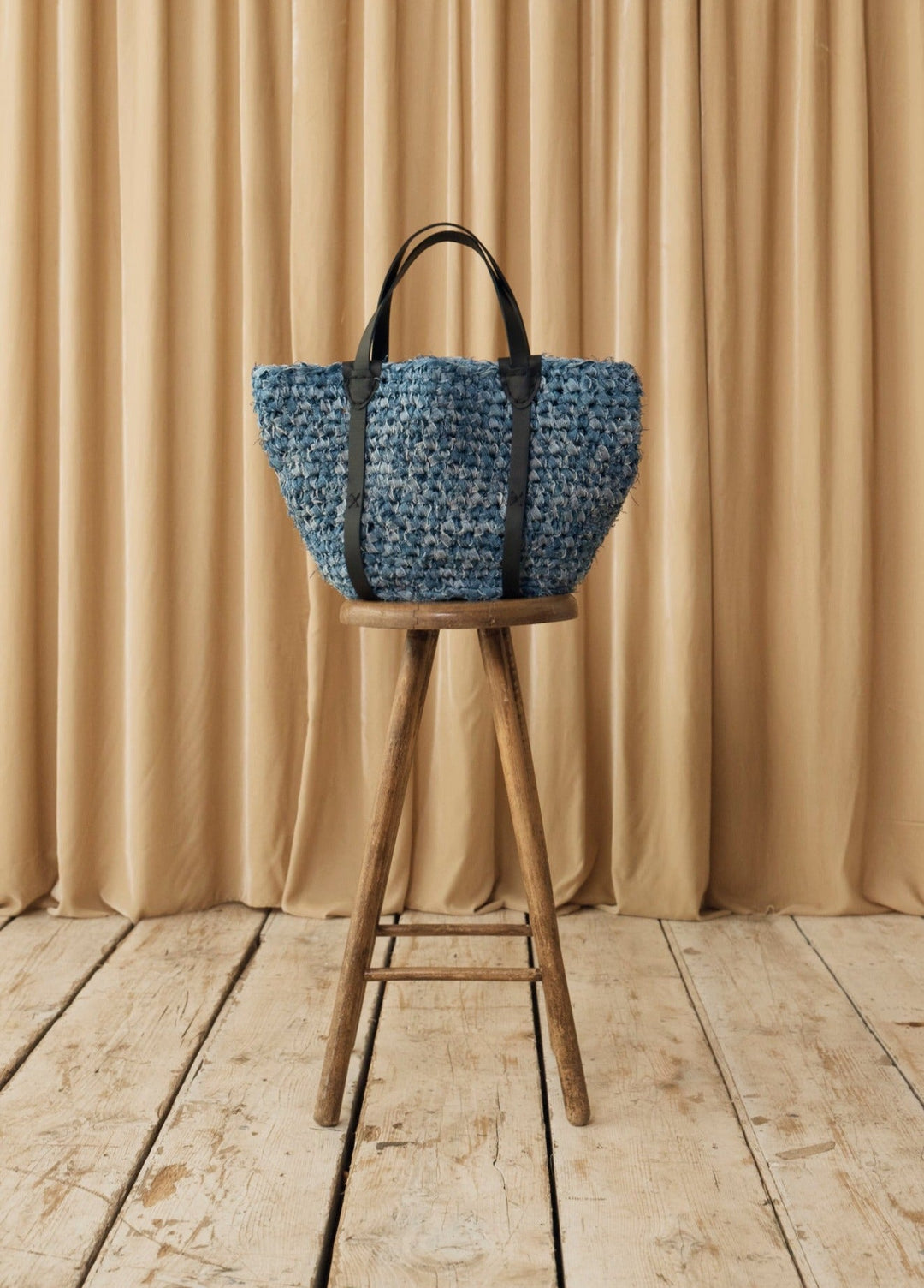 Denim Crochet Tote Bag Blue | E.L.V. Denim – ELV Denim