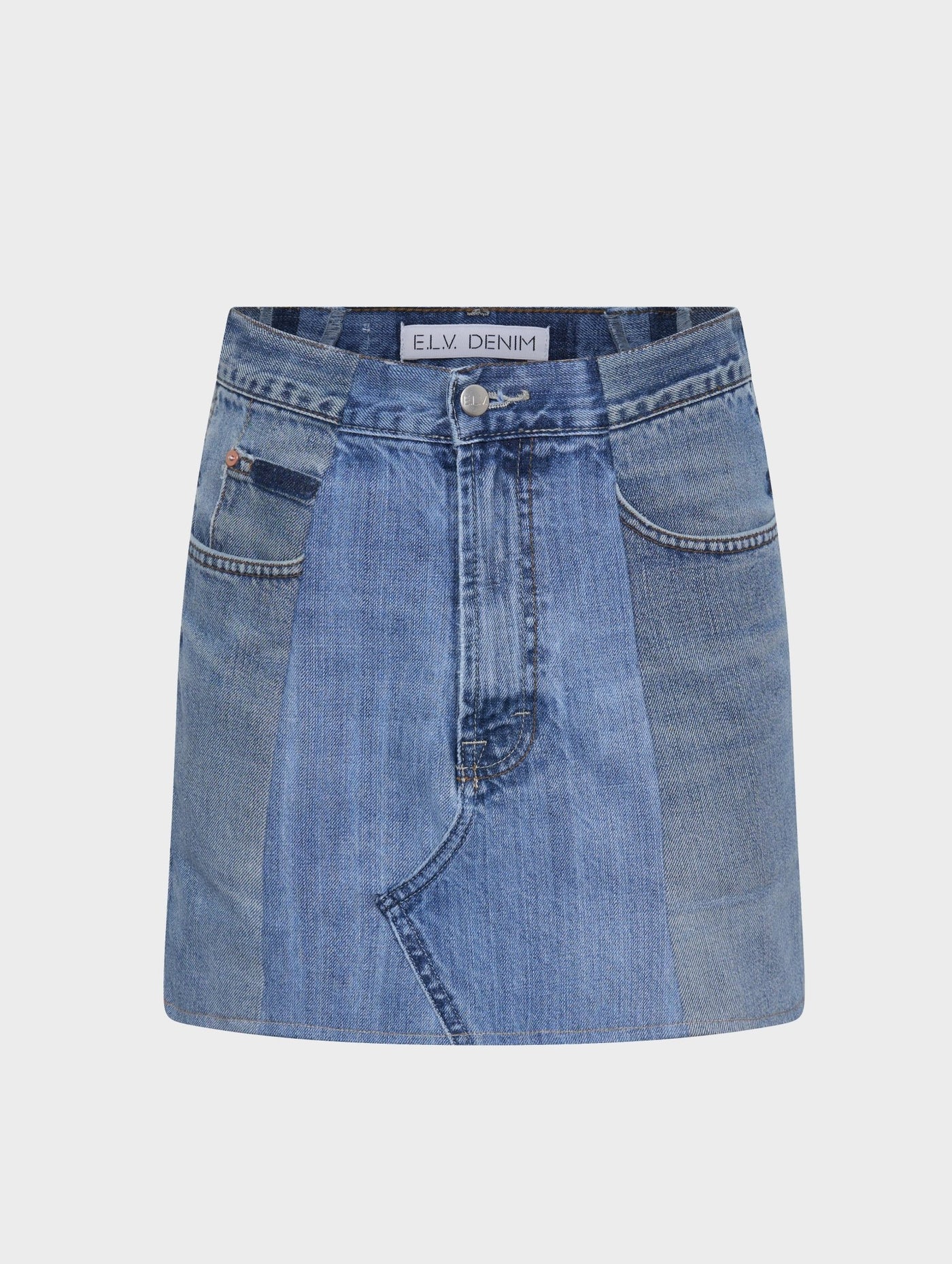 Denim Mini Skirt Light Blue - E.L.V. Denim