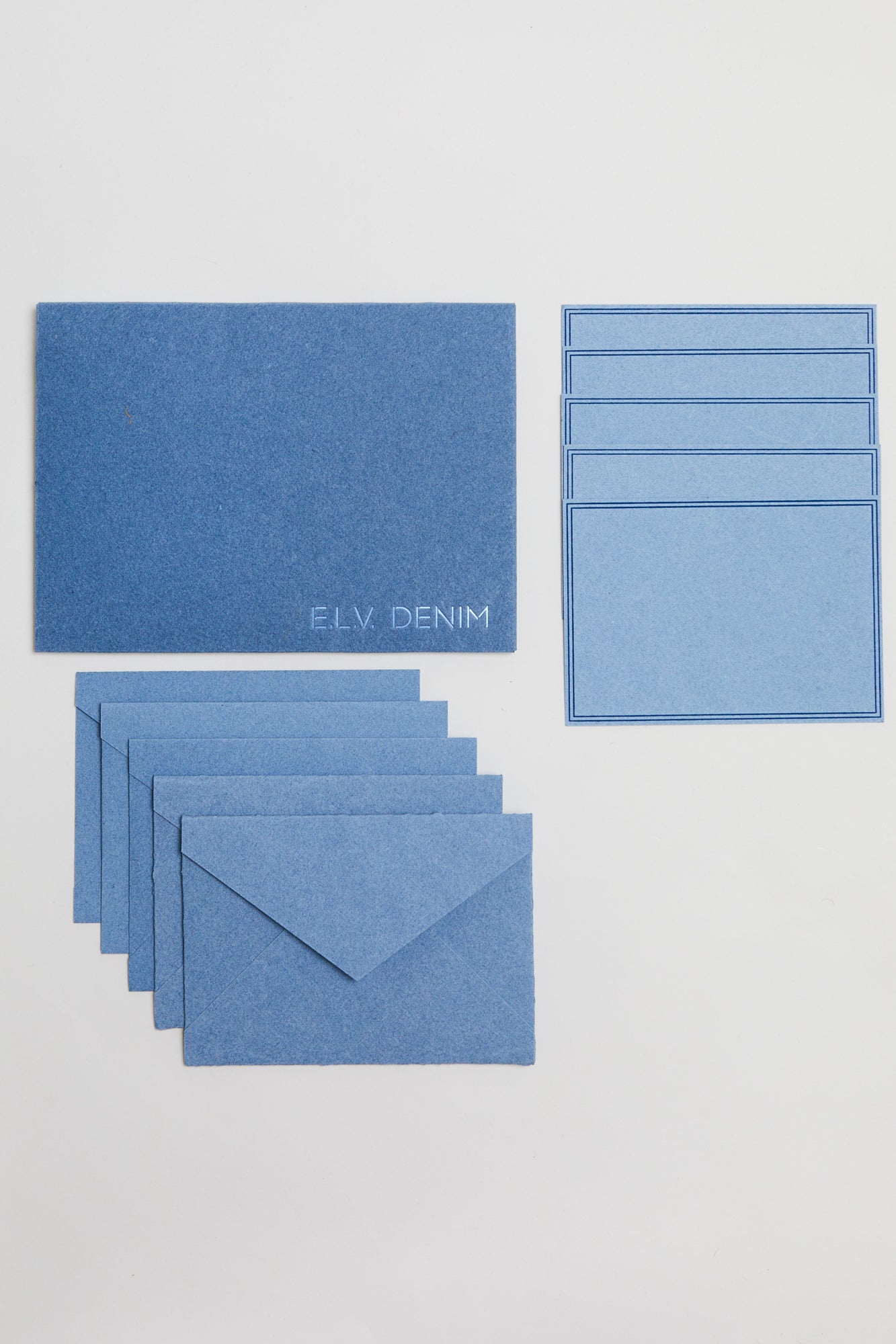 Denim Paper Bordered Stationery Set - ELV Denim