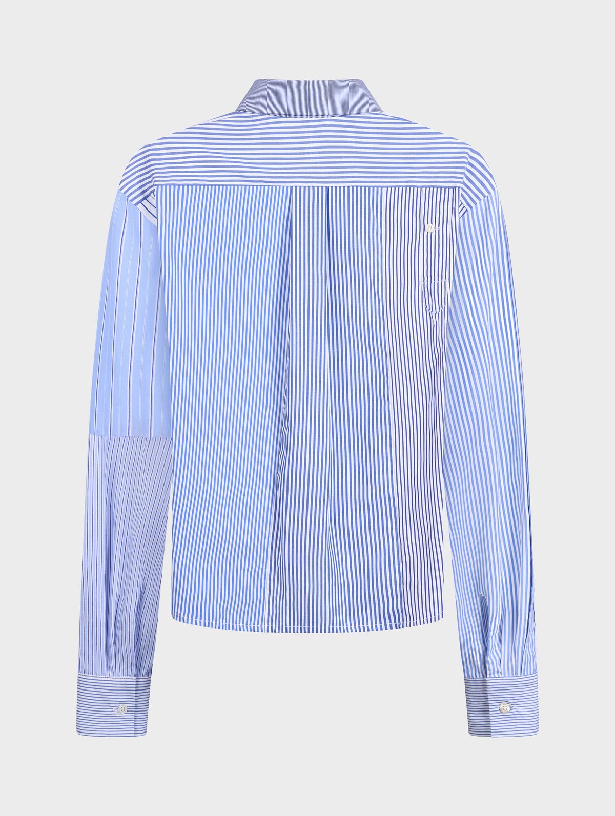 Emilie Shirt Patchwork Stripe Poplin - ELV Denim