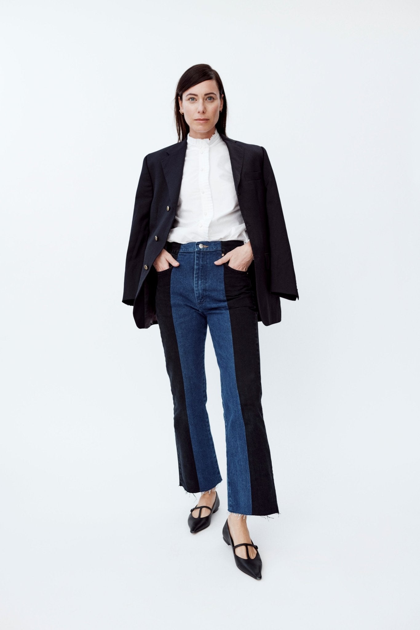 Flare Jean Black/Dark Blue - ELV Denim