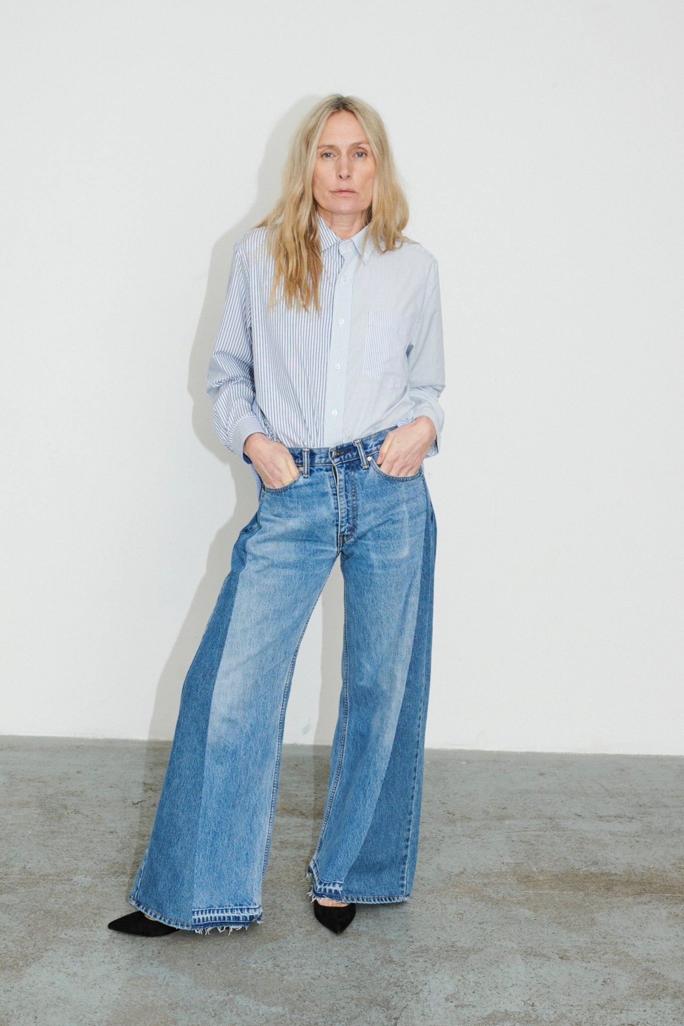 Freya Wide Leg Jean Mid Light Blue - ELV Denim