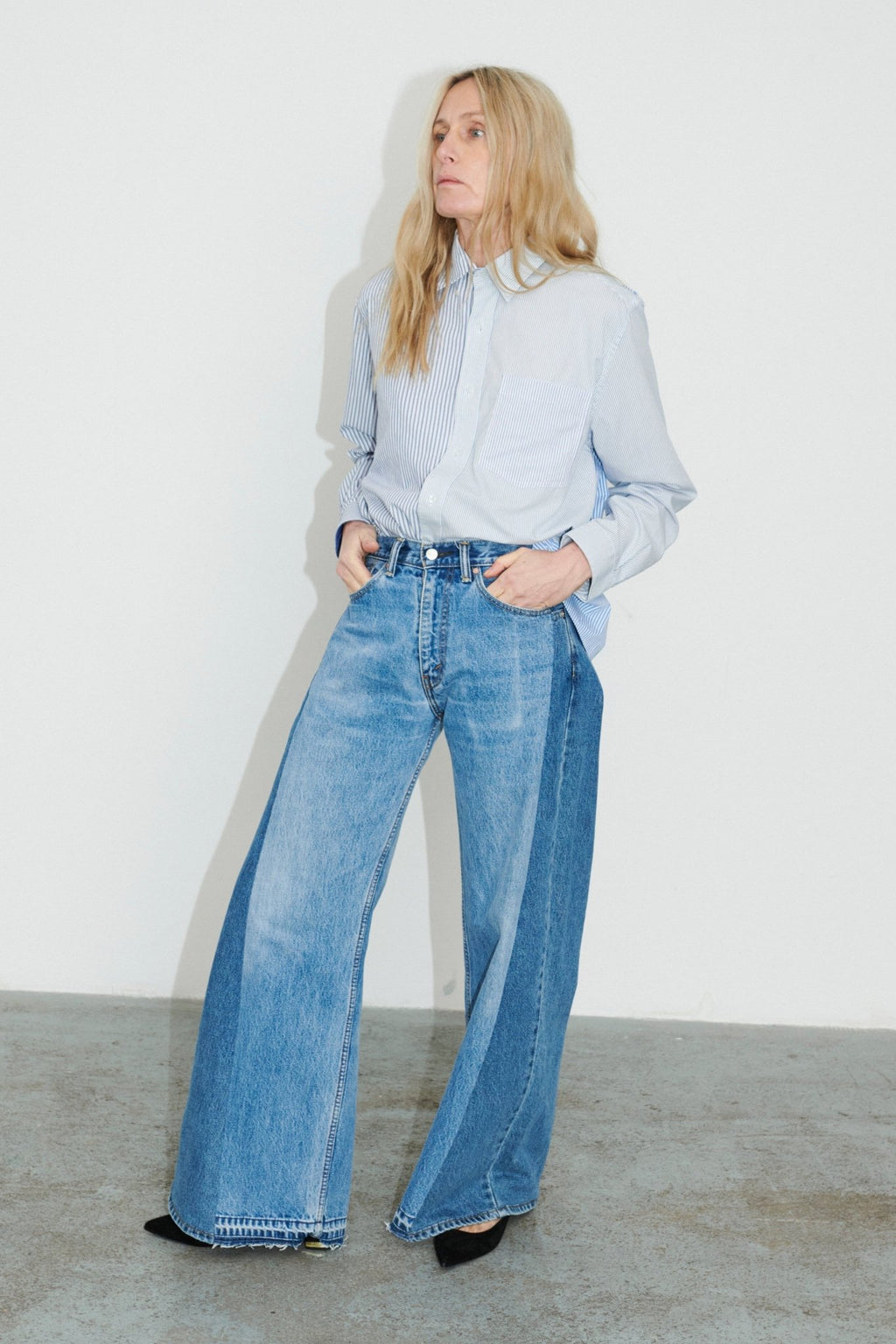 Freya Wide Leg Jean Mid Light Blue - ELV Denim