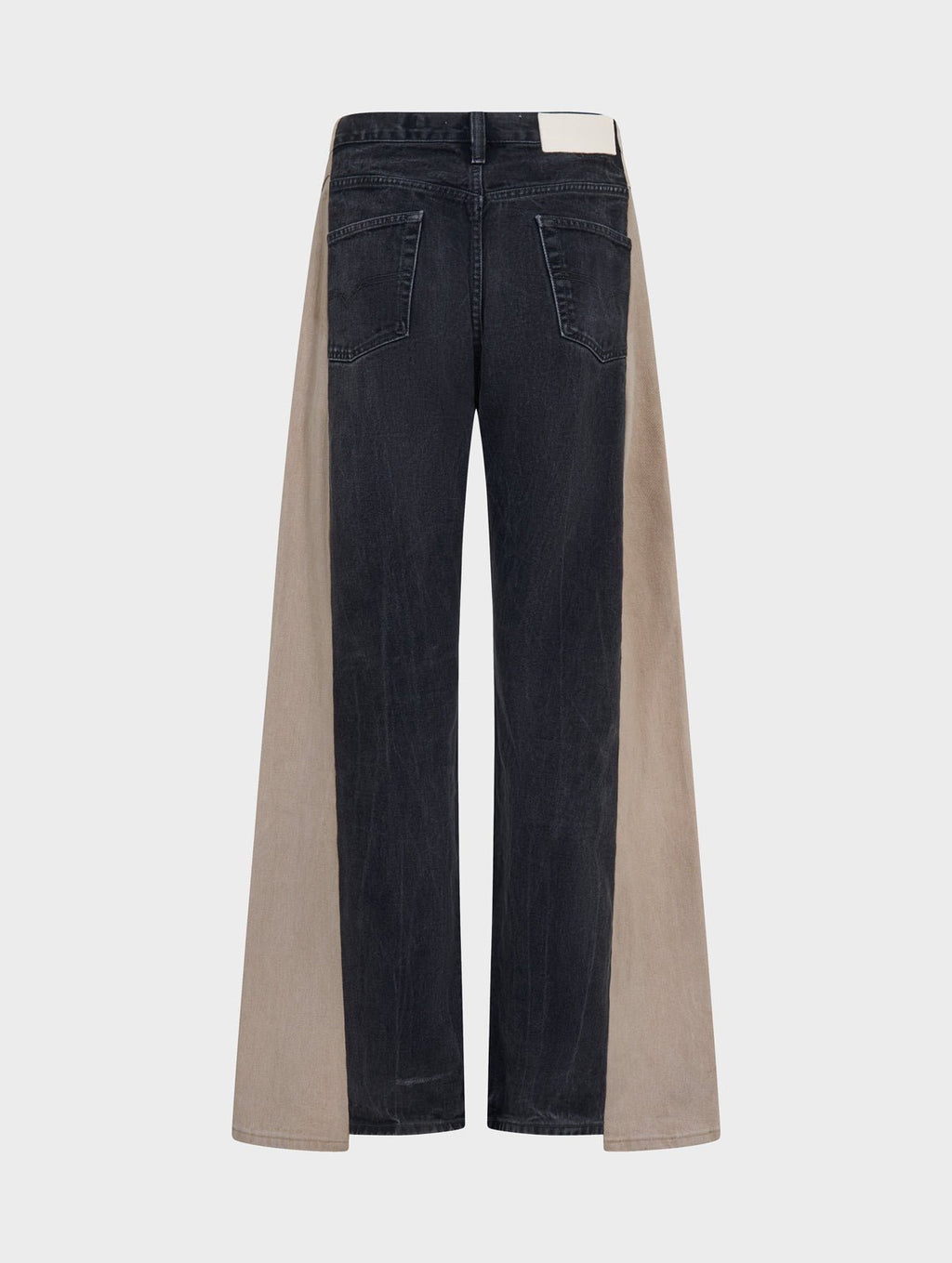 Freya Wide Leg Jeans Beige Black - ELV Denim