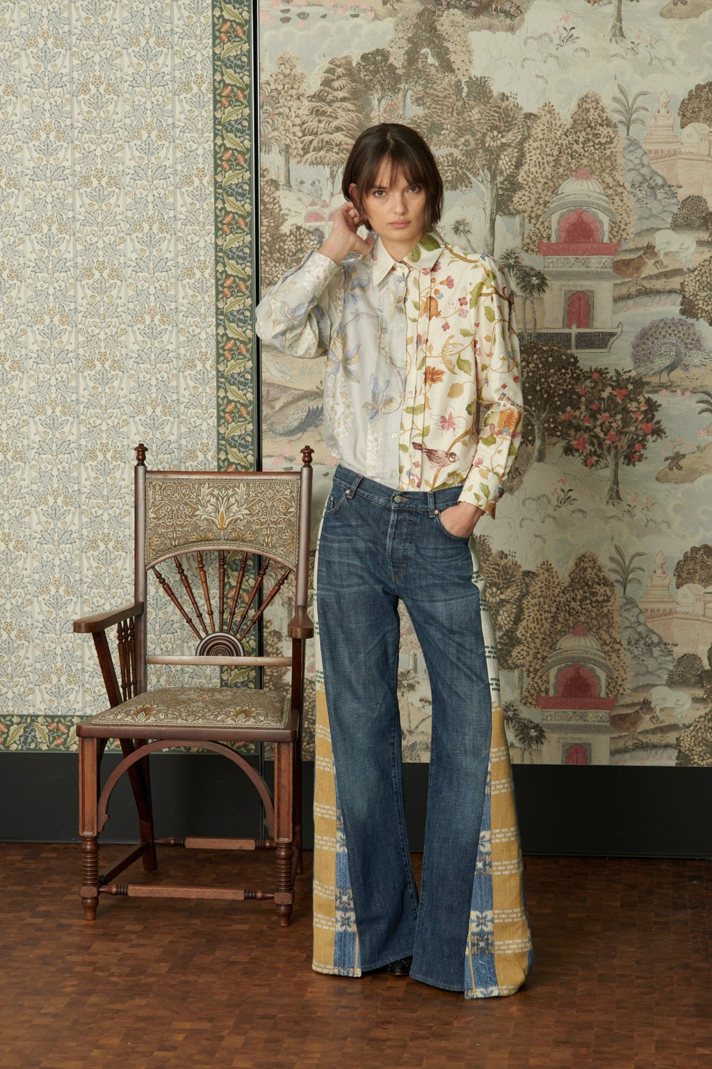 Freya Wide Leg Jeans x Sanderson of London - ELV Denim