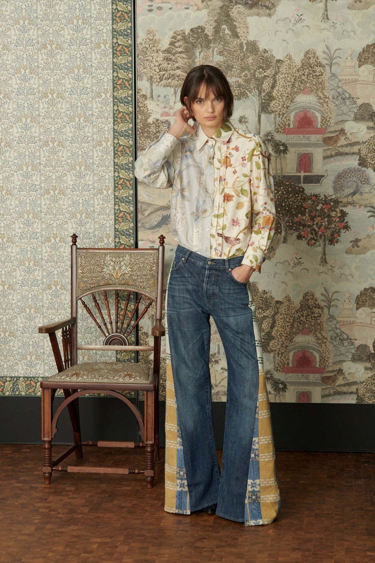 Freya Wide Leg Jeans x Sanderson of London - ELV Denim