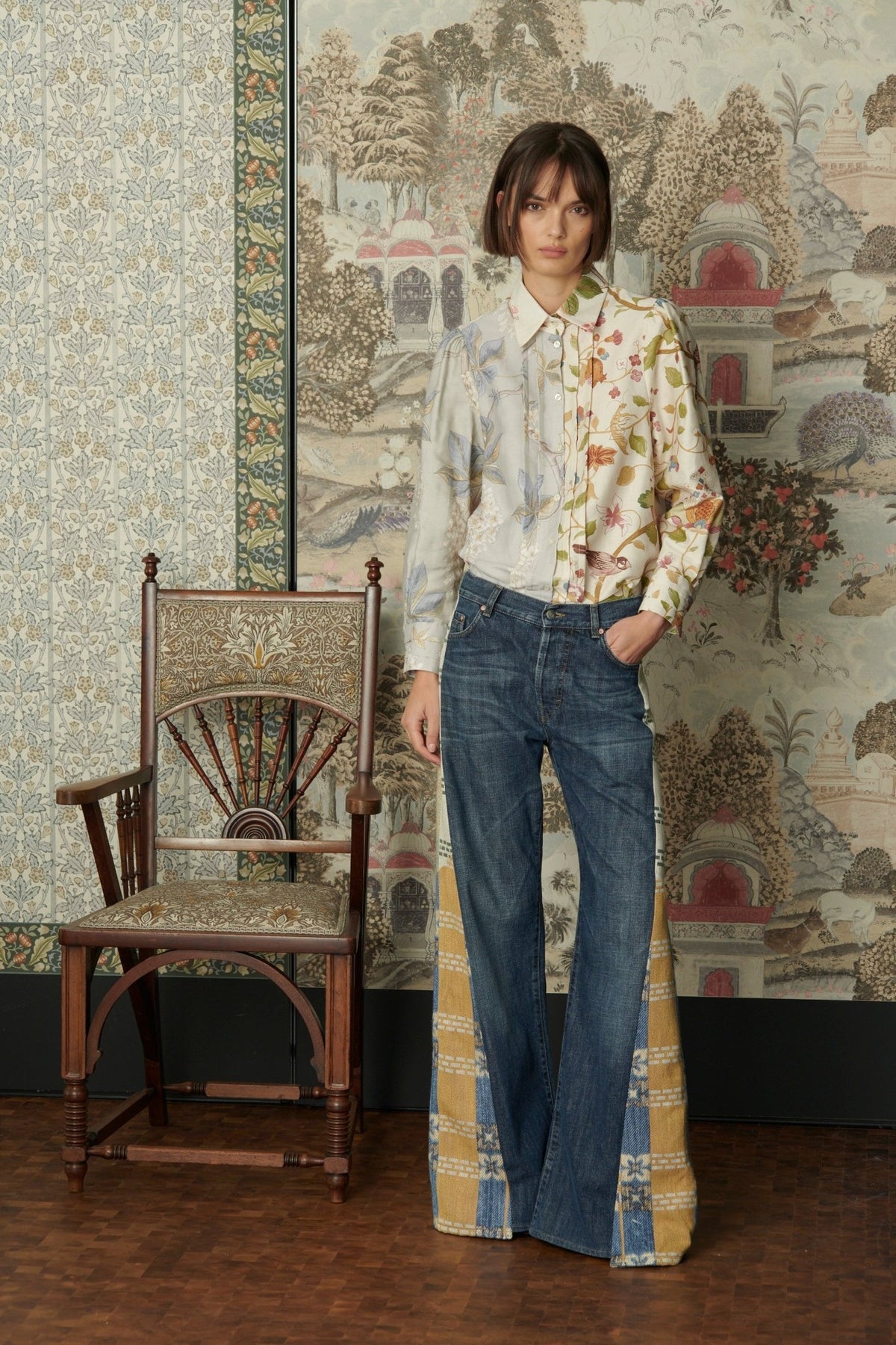 Freya Wide Leg Jeans x Sanderson of London - ELV Denim