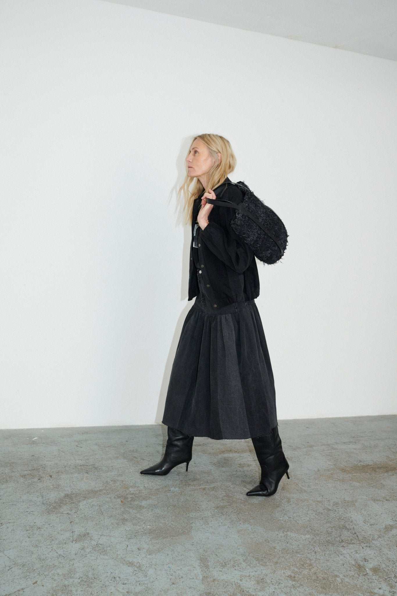 Harvard Denim Skirt Charcoal - ELV Denim