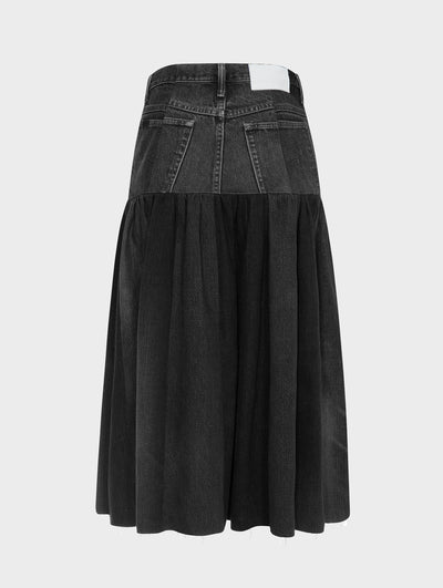 Harvard Denim Skirt Charcoal