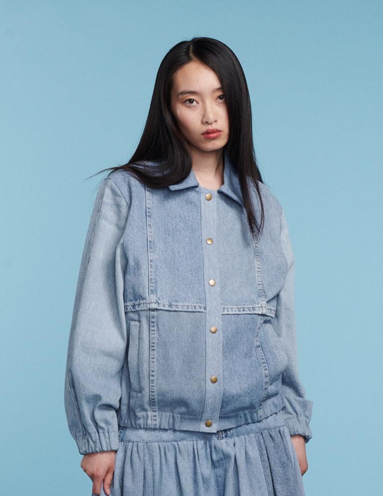 Kara Bomber Jacket Denim Light Blue - ELV Denim