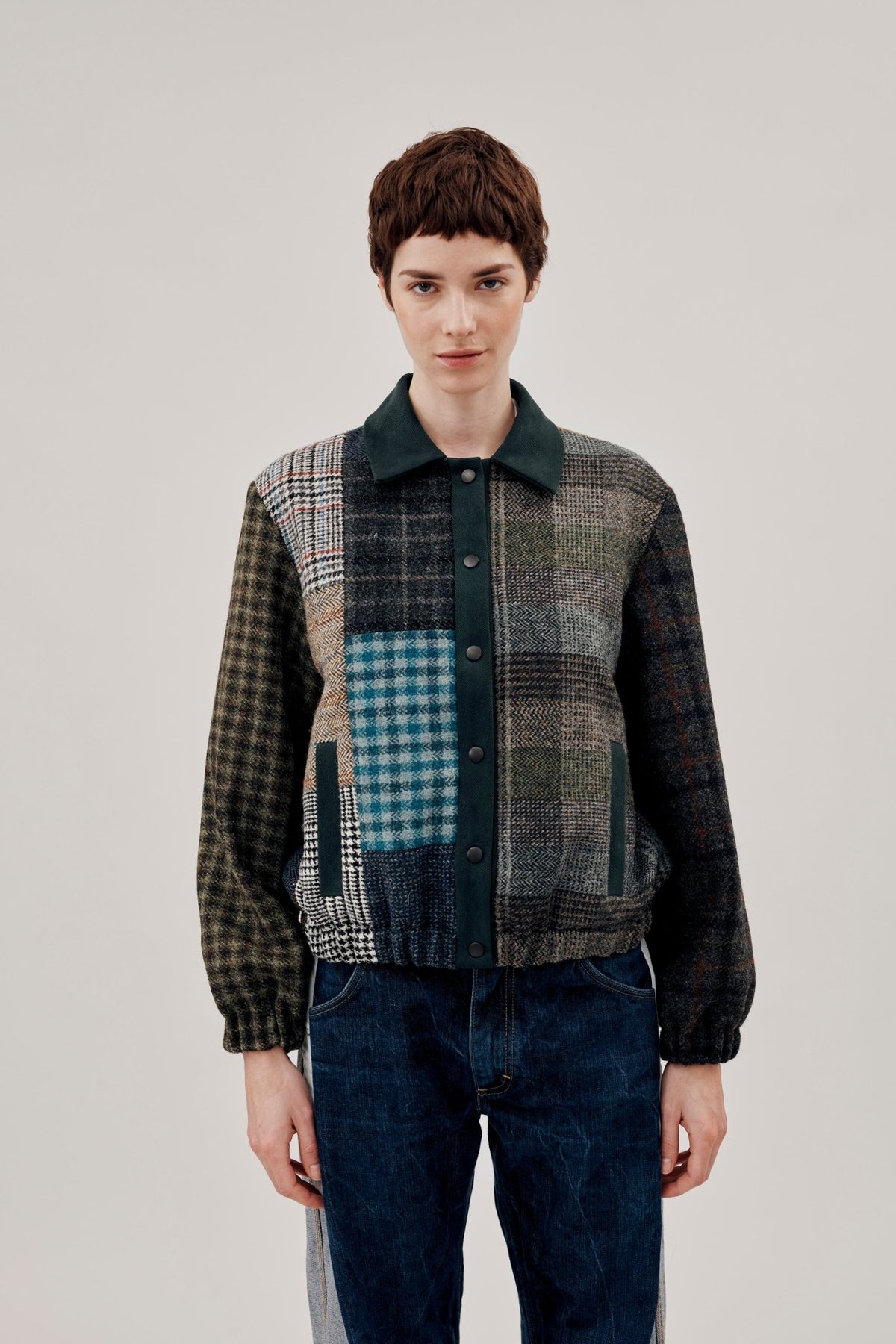 Kara Bomber Jacket Harris Tweed - ELV Denim