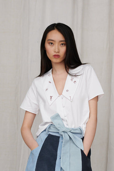 Love Lucky Embroidered Top - ELV Denim