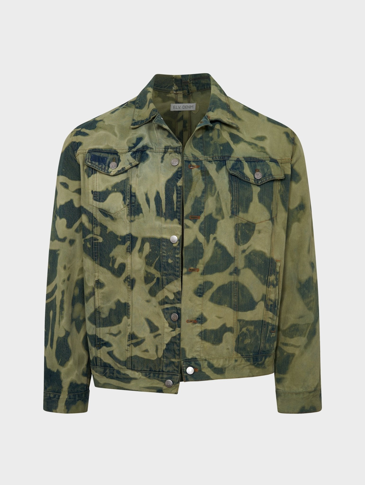 Men's Classic Denim Jacket Bleach Khaki - E.L.V. Denim