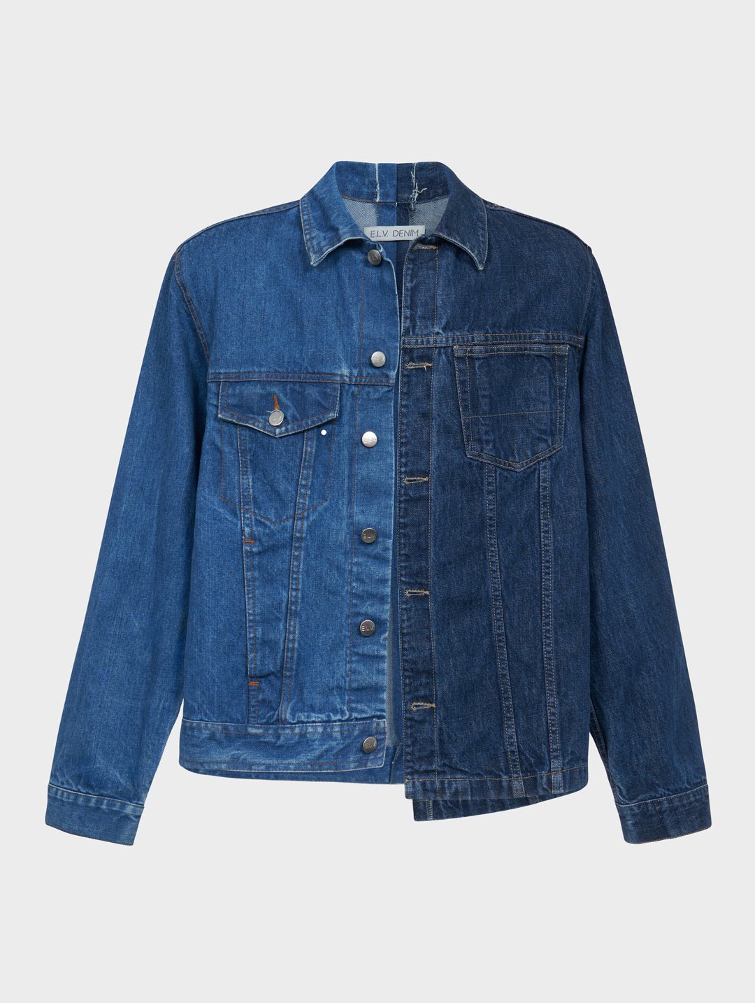 Men's Classic Denim Jacket Mid Dark Blue - ELV Denim