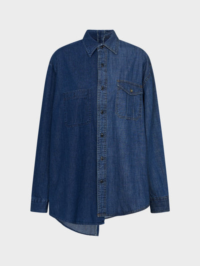 Men's Classic Denim Shirt Dark Blue - ELV Denim