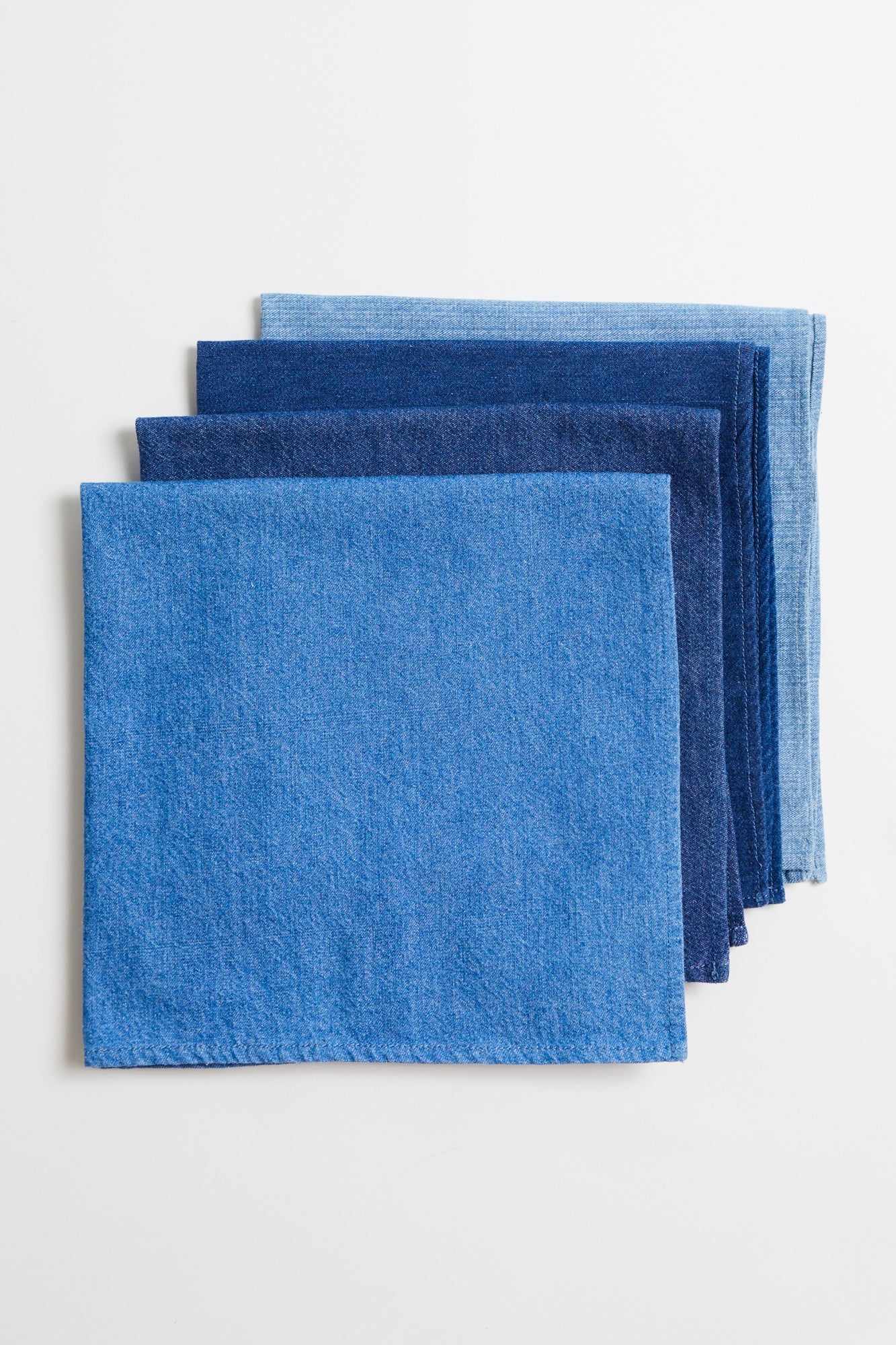 Ombre Large Denim Napkins Set of Four - ELV Denim