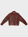 Cherry Red Leather Bailey Bomber | One-of-a-kind