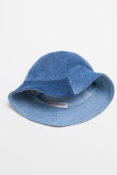 Reversible Denim Bucket Hat Mid Light Blue - E.L.V. Denim