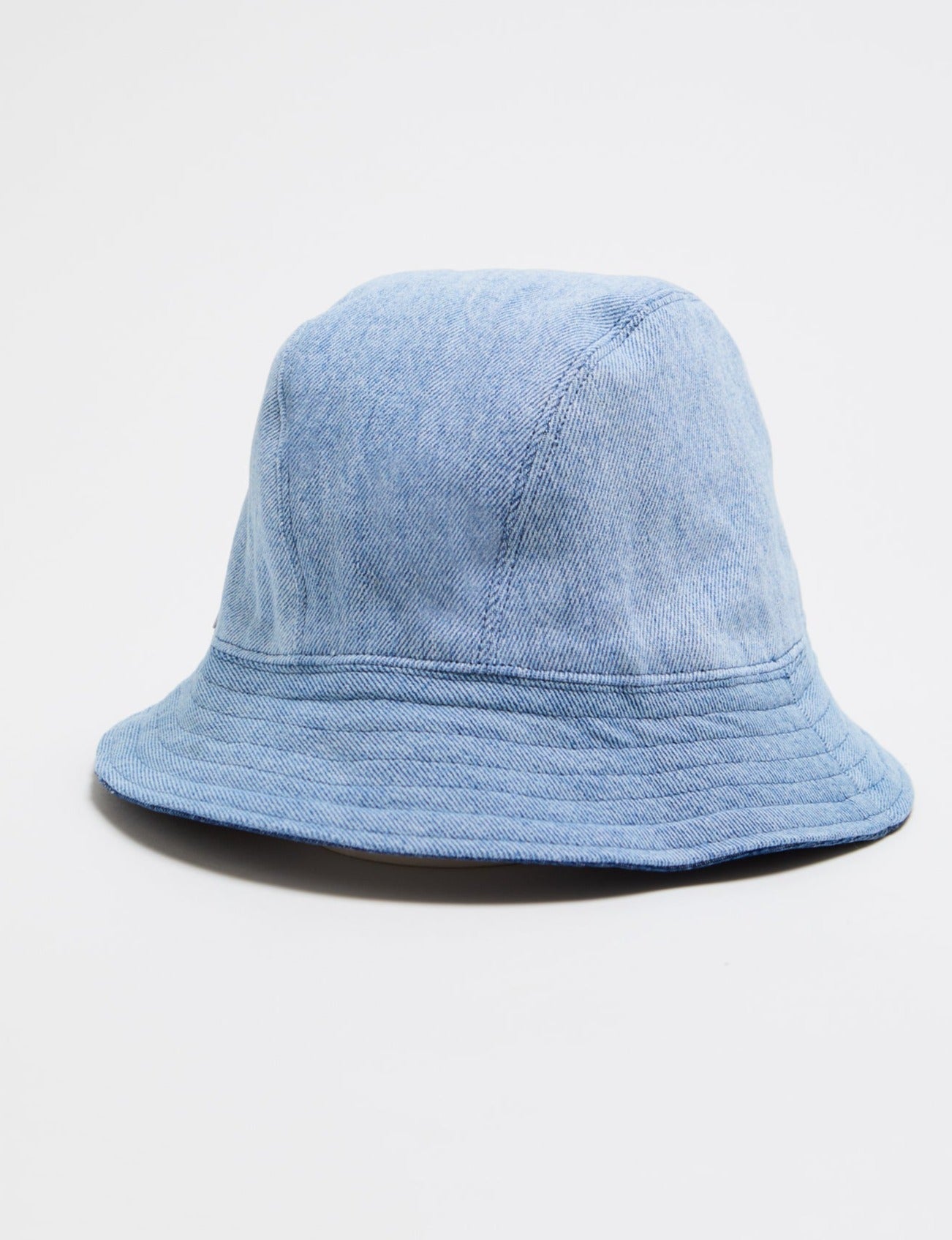 Reversible Denim Bucket Hat Mid Light Blue - E.L.V. Denim