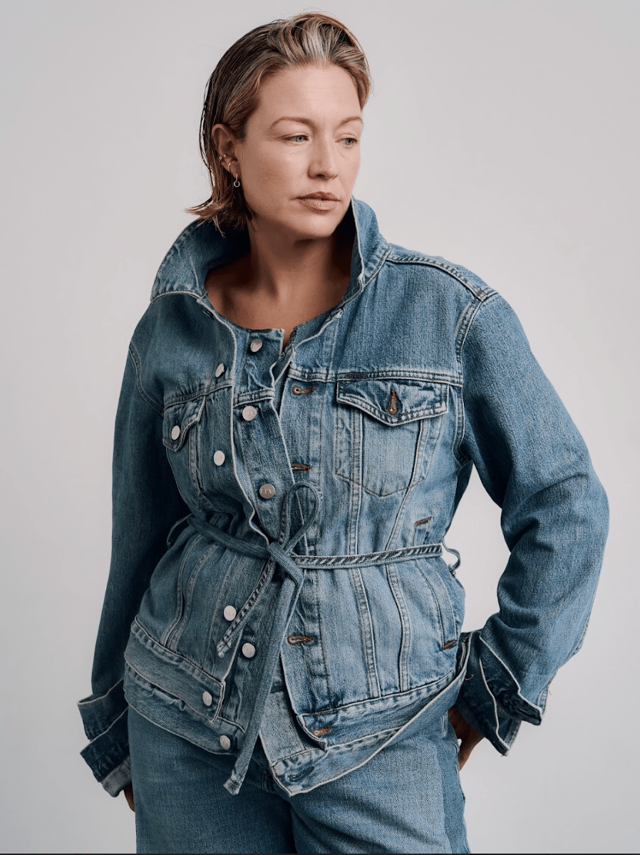 Ridley Double Denim Jacket Mid Blue - ELV Denim