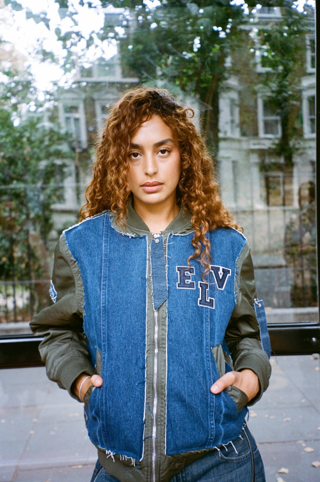 Rio Bomber Khaki Mid Blue - ELV Denim