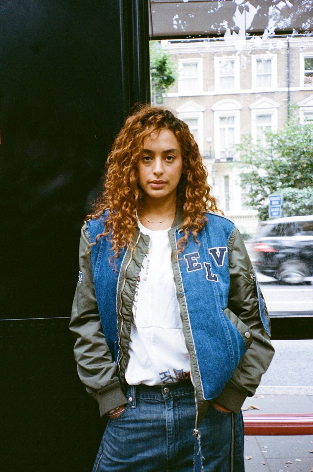 Rio Bomber Khaki Mid Blue - ELV Denim