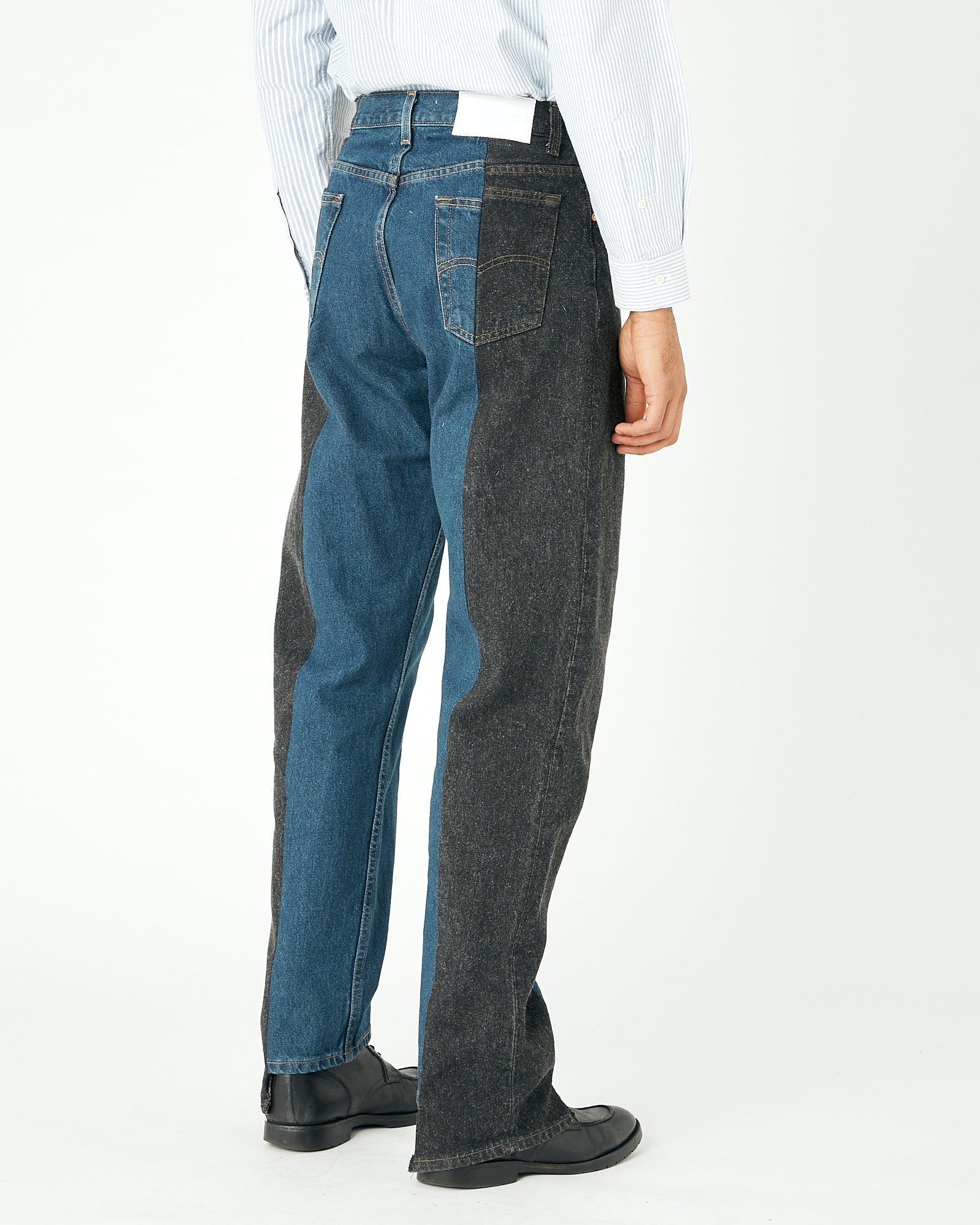 Black Dark Blue Contrast Garçon Jean - E.L.V. Denim