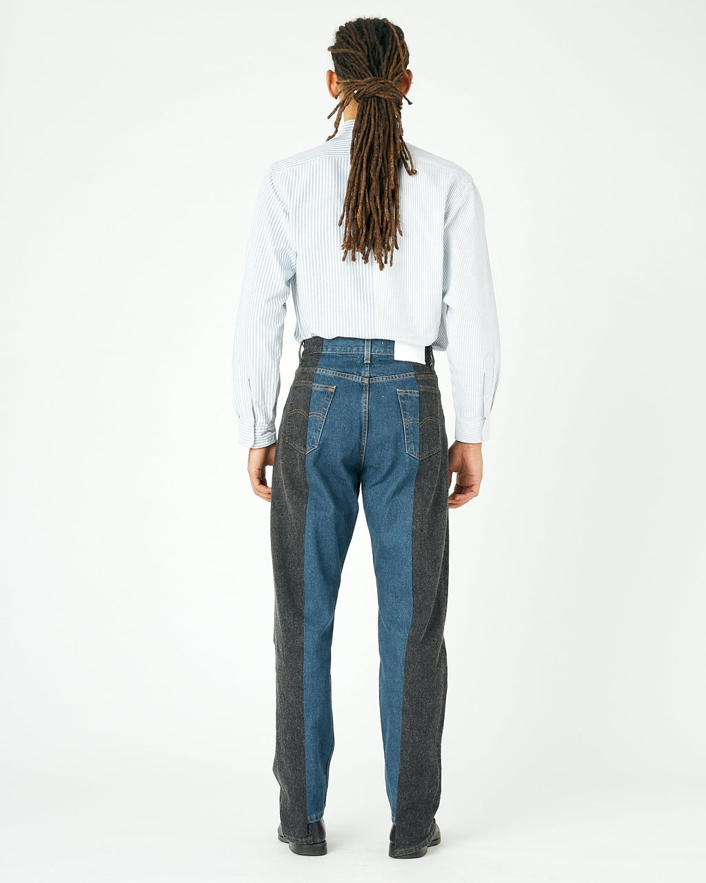 Black Dark Blue Contrast Garçon Jean - E.L.V. Denim