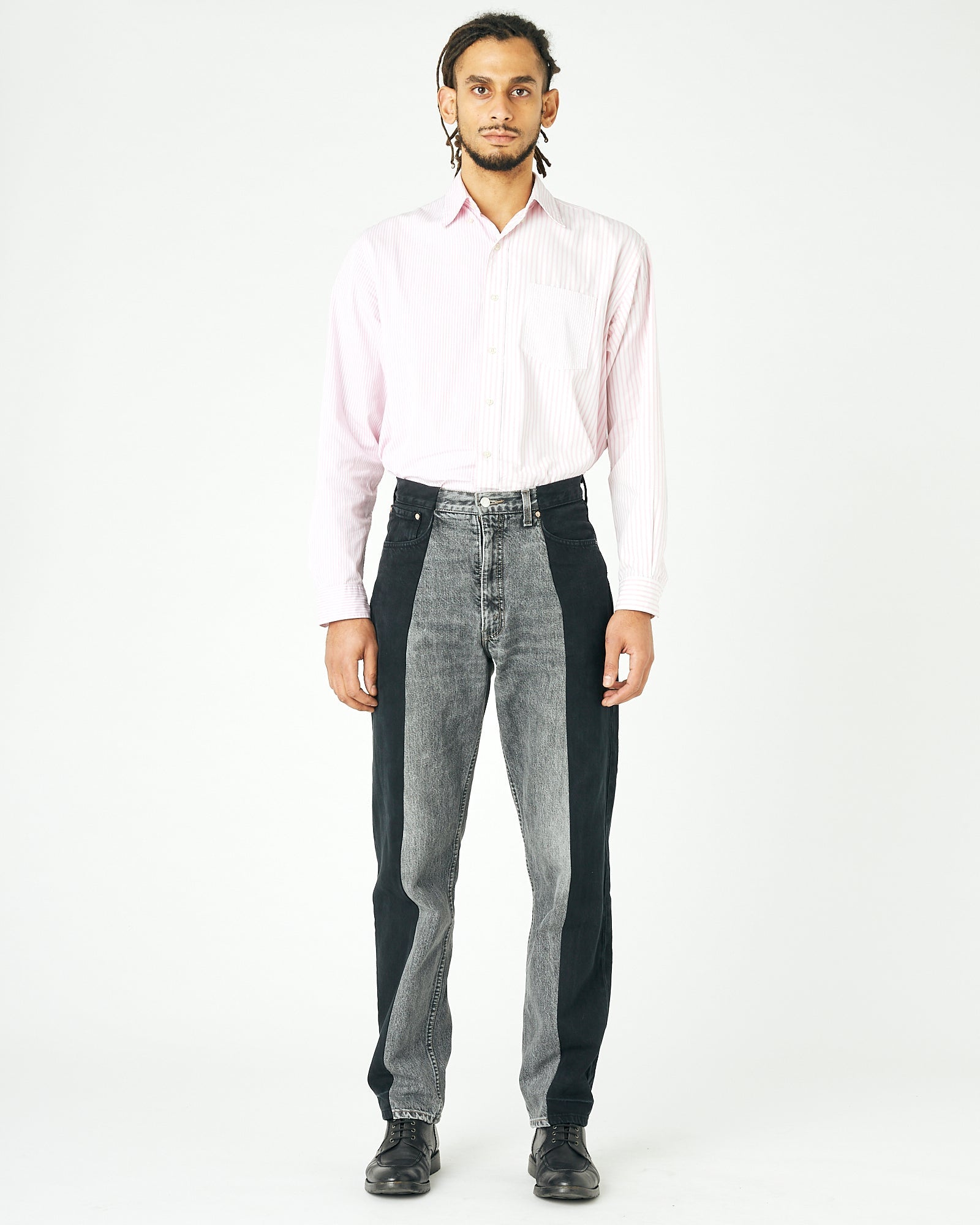 Black Grey Contrast Garçon Jean - E.L.V. Denim