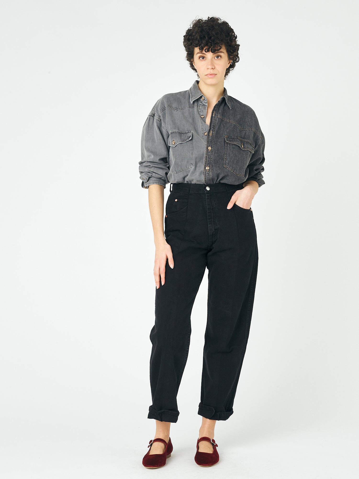 Black Match Boyfriend Jean - E.L.V. Denim