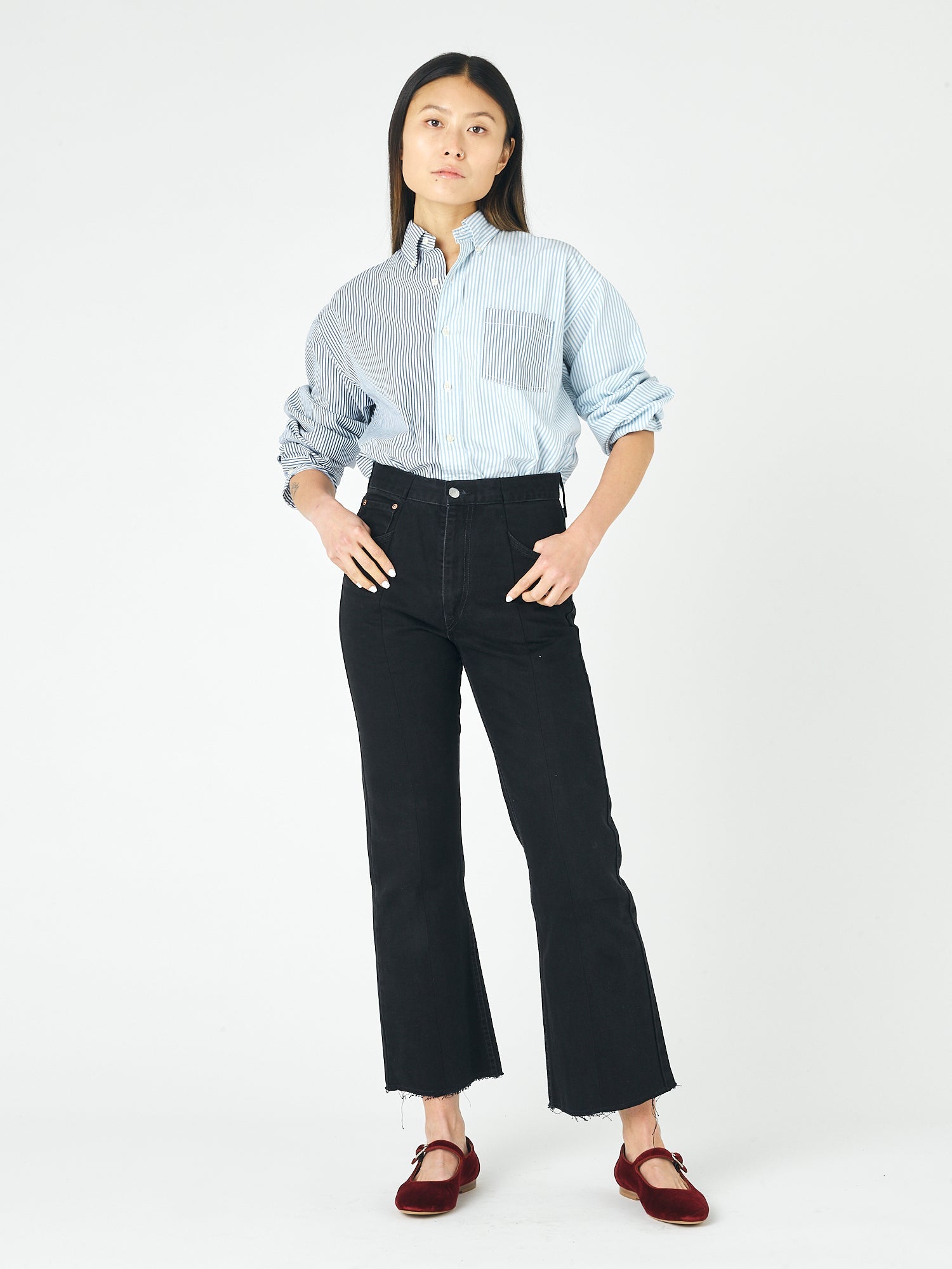 Black Match Flare Jean - E.L.V. Denim