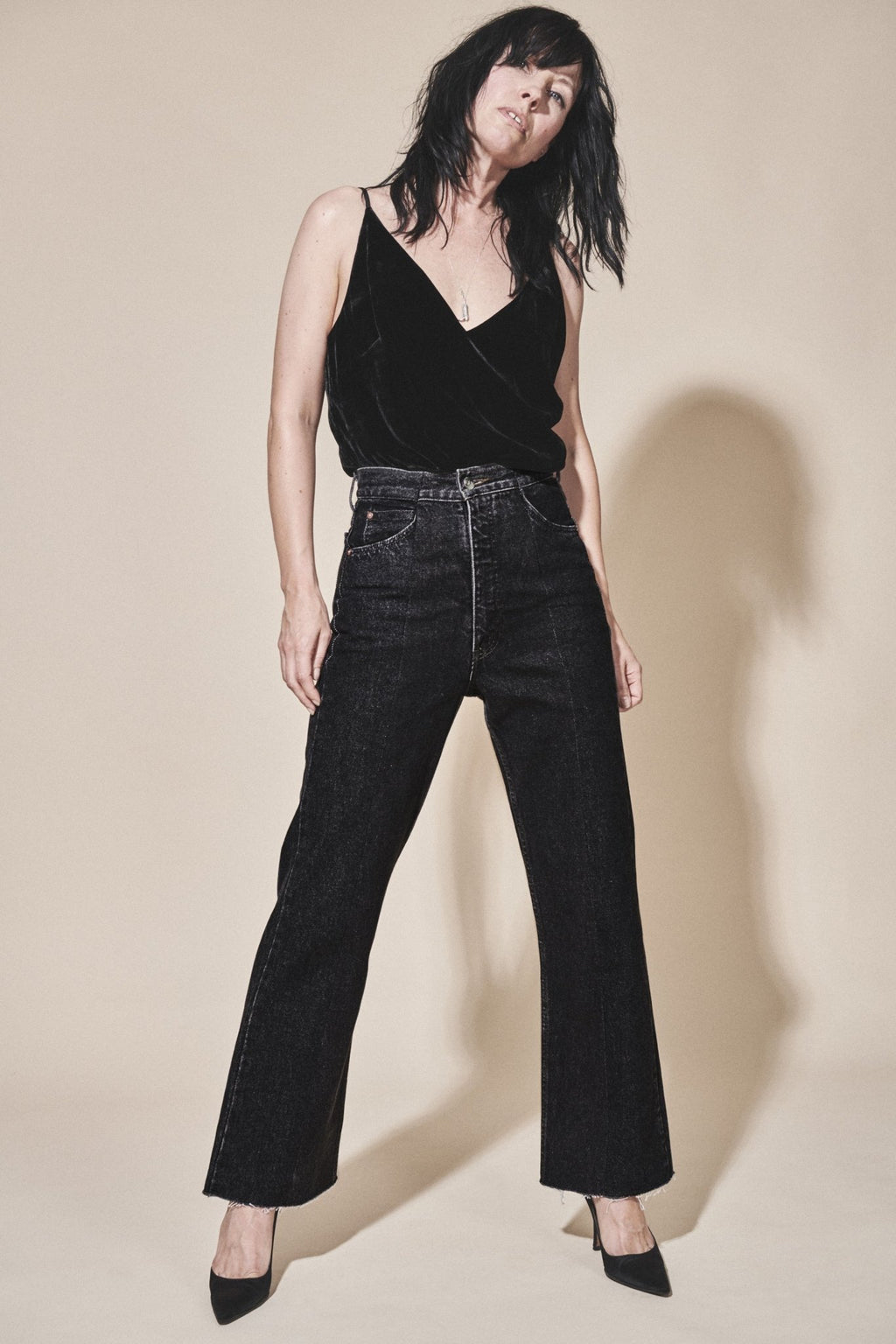 Black Match Flare Jean - E.L.V. Denim