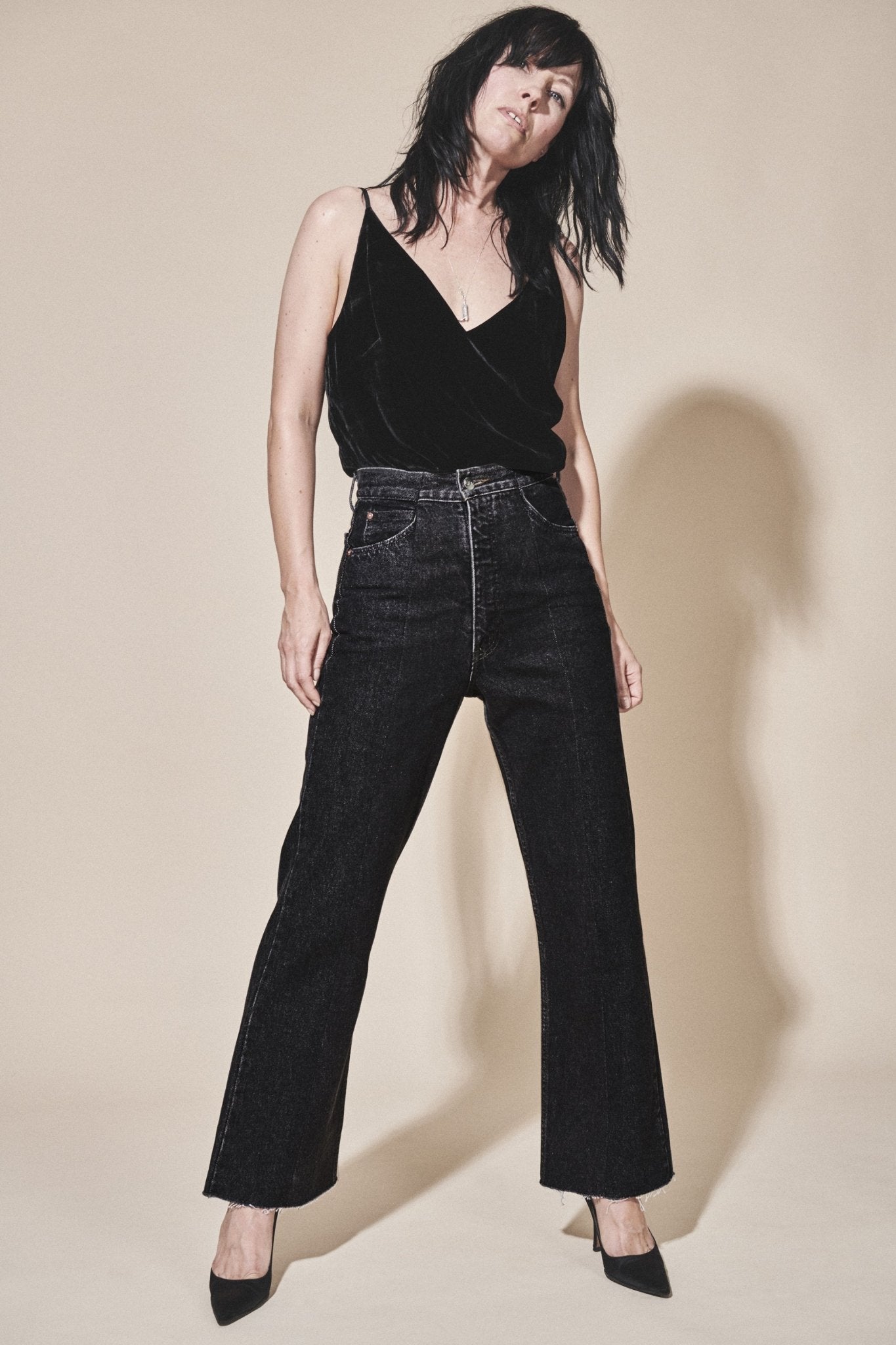 Black Match Flare Jean - E.L.V. Denim