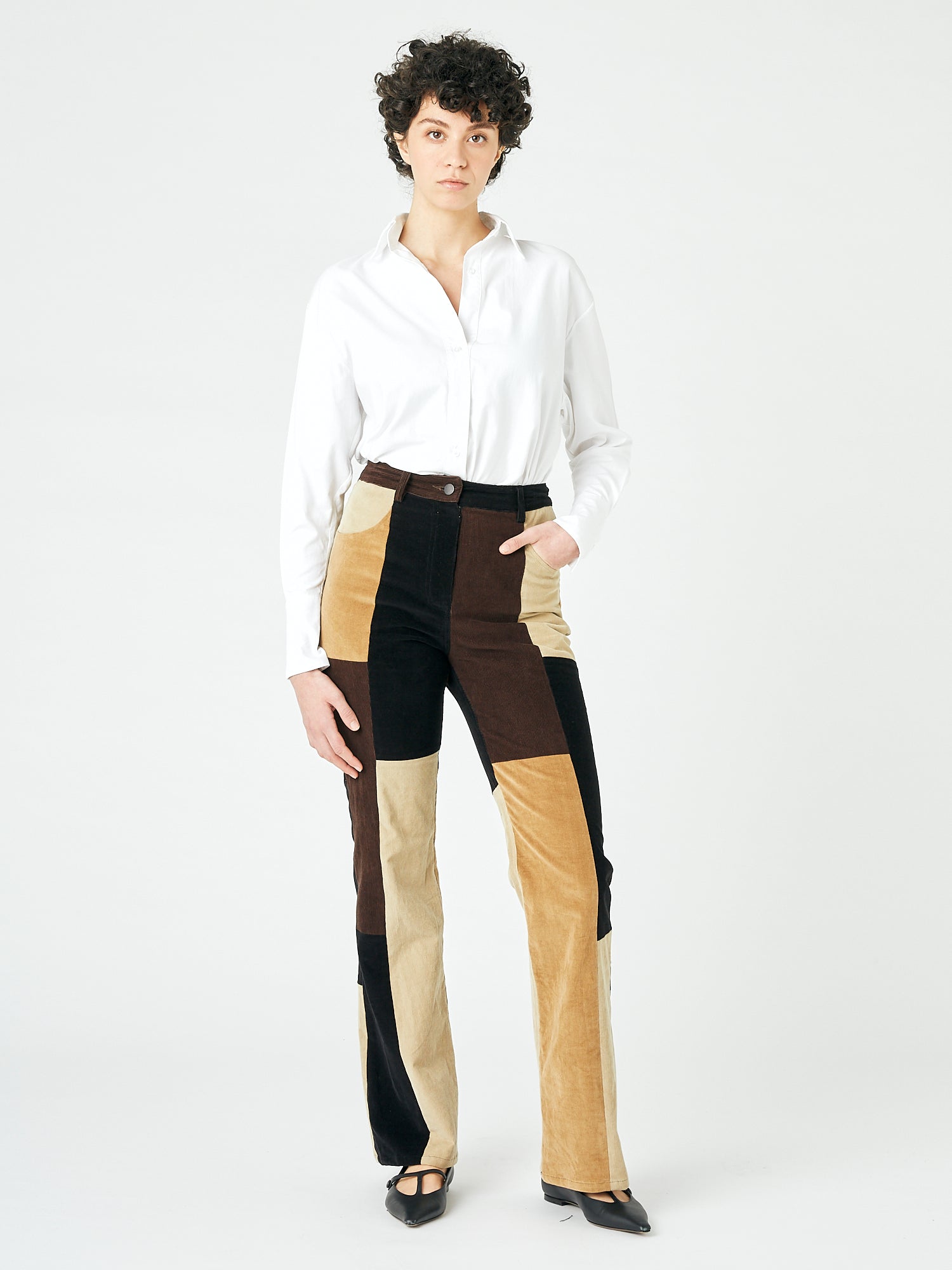 Corduroy Patchwork Flare – ELV Denim