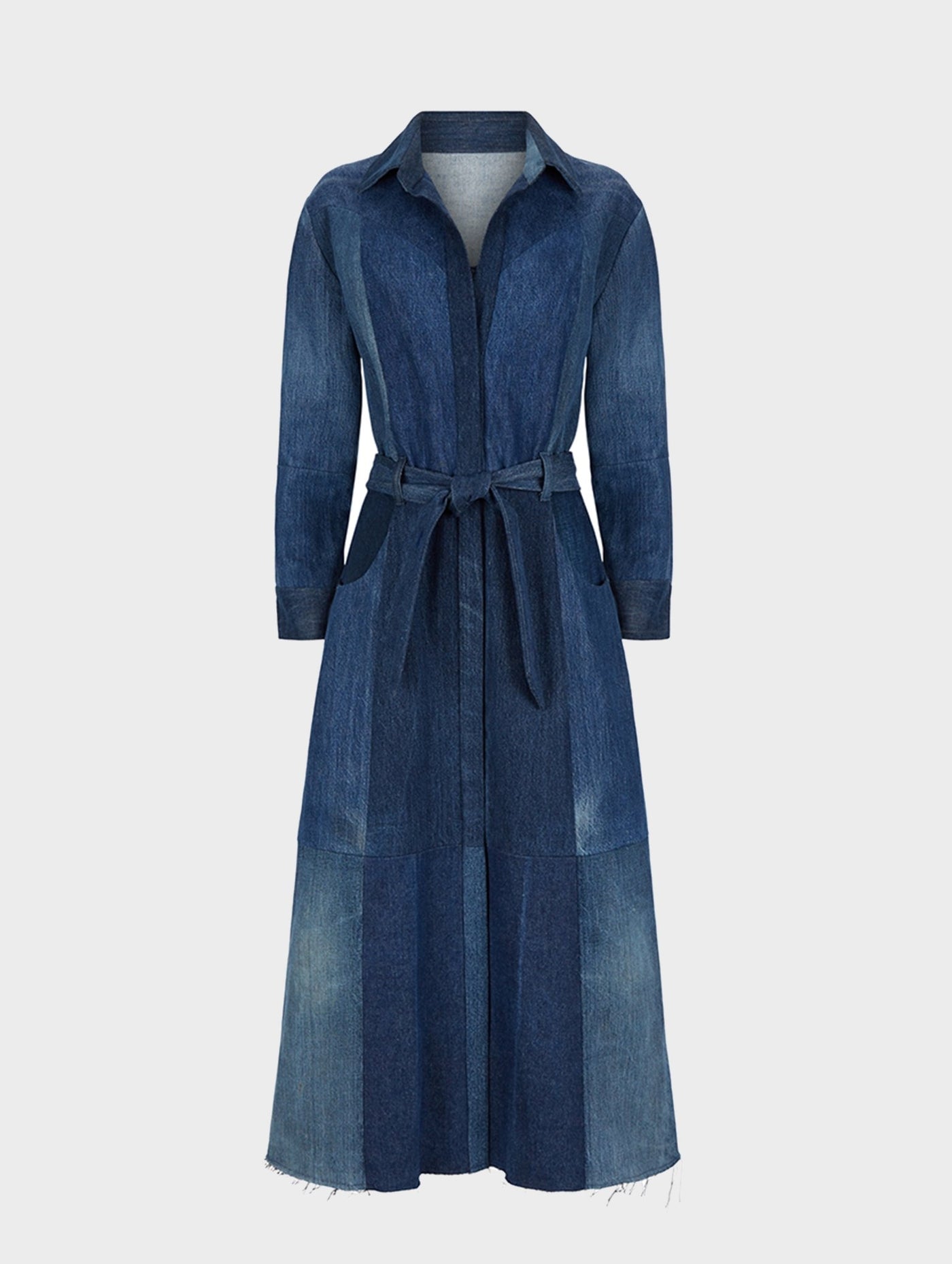 Classic Denim Dress Dark Blue
