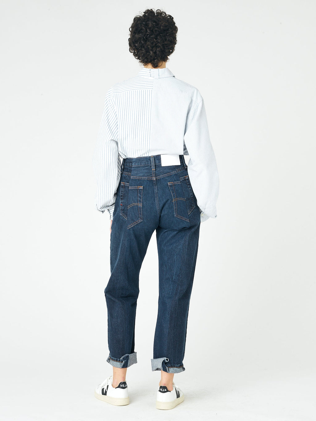 Dark Blue Match Boyfriend Jean - E.L.V. Denim