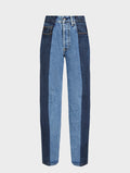 Dark Mid Blue Contrast Boyfriend Jean - E.L.V. Denim