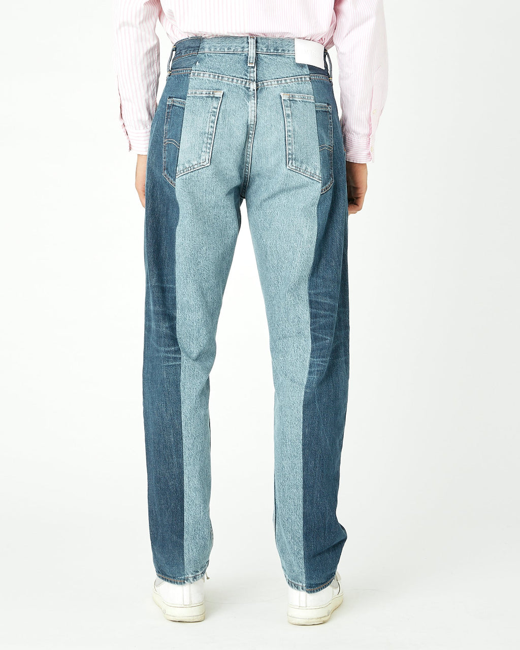 Dark Mid Blue Contrast Garçon Jean - E.L.V. Denim