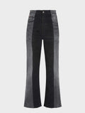 Grey Black Contrast Flare Jean - E.L.V. Denim