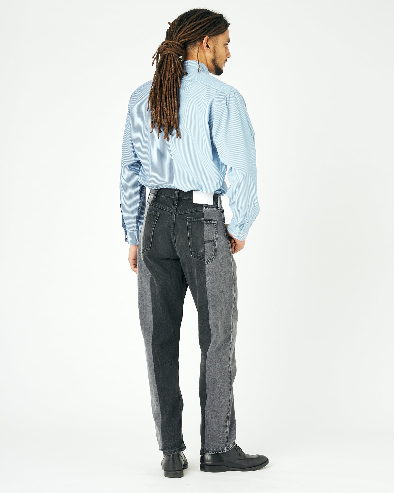 Grey Black Contrast Garçon Jean - E.L.V. Denim