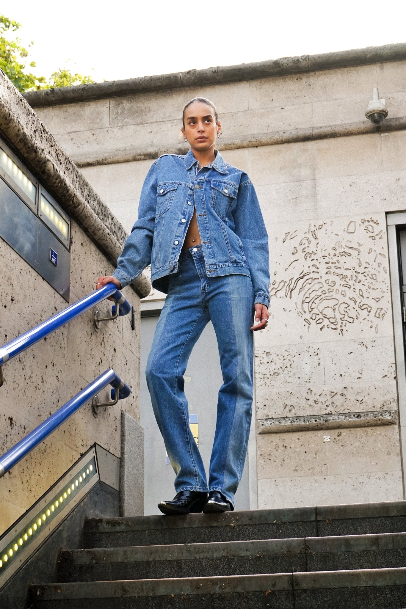 Light Blue Stovepipe Jeans - E.L.V. Denim